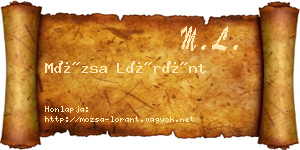 Mózsa Lóránt névjegykártya
